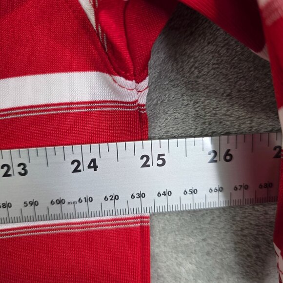 Mens Genuine Merchandise Red White Striped Polo Shirt LA Angels Short Sleeve XL - Picture 7 of 9